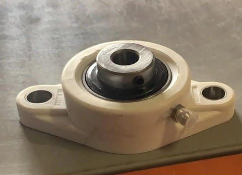 1/2" Bearing PUCFL201-8 + 2-Bolt Flanged Plastic Housing Mounted Bearing