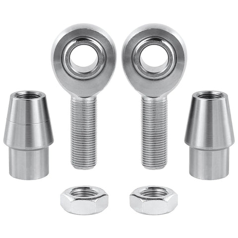 1/2 Heim Joint Rod End Kit with Right and Left Hand Threads, .5 Chromoly Panhard Rod Ends with Tube Adapters and Jam Nuts, Heavy Duty