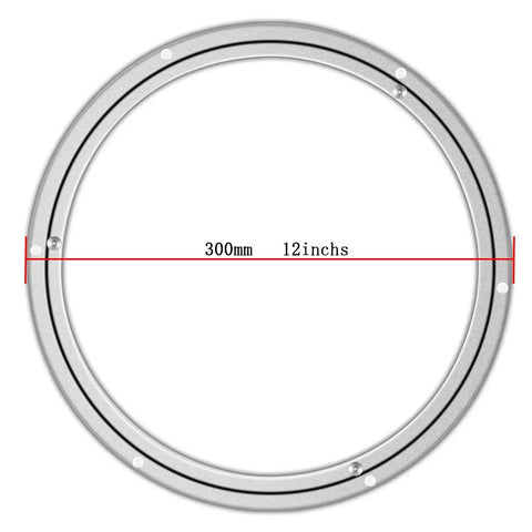Heavy Duty Aluminum Lazy Susan Bearings Swivel Plate Set for Dining Tables and Workbenches, 12-inch size highlighted