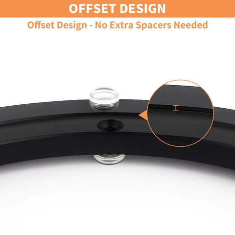 12 Inch Heavy Duty Lazy Susan Hardware, Metal Rotating Turntable Bearing Ring with Smooth Quiet Motion and Black Base, Offset Design