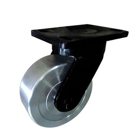 12" Inch Extra Heavy Duty Caster Wheel 3307 pounds Swivel Cast iron polyurethane Top Plate - VXB Ball Bearings