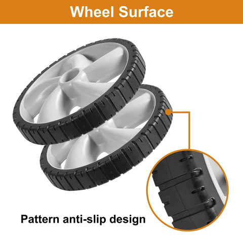 12 Inch Lawn Mower Rear Wheels 2 Pack Replacement for Arnold 490-324-0002 with anti-slip pattern
