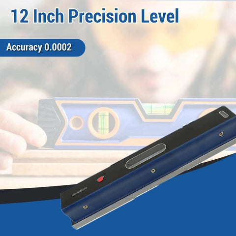 12 Inch Precision Level With 0.0002 Per 10 Inch Sensitivity Pro Grade Machinist Level Tool for alignment, carbon steel body