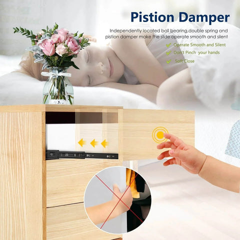 Child demonstrating 12 Inch Soft Close Drawer Slides 1 Pairs 2 Pack Black Full Extension Ball Bearing Drawer Glide Side Mount action