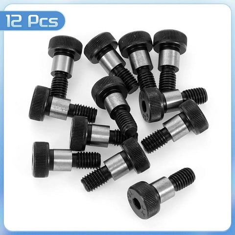 12 Pack Alloy Steel Shoulder Bolts With M8 Threads 10mm Shoulder Diameter And 10mm Shoulder Length Hex Socket Heavy Duty Fasteners For Textile Hydraulic Injection Molding And Machinery Applications uxcell