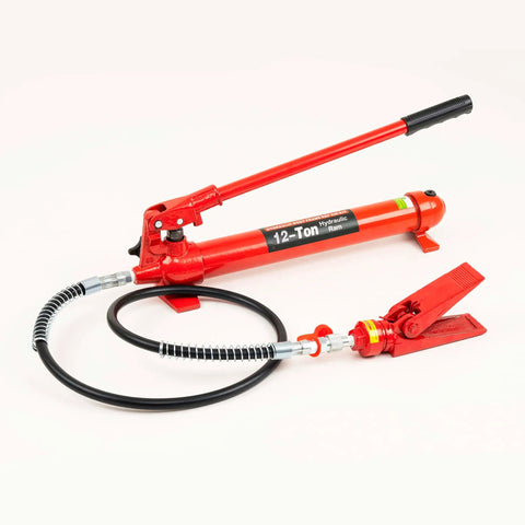 Powerful 12 Ton Porta Power Hydraulic Jack Kit for Auto Body Frame Repair with hydraulic ram and pump