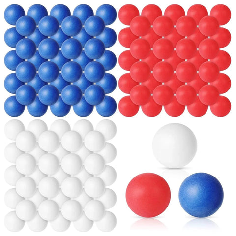 120 Pack Colored Table Tennis Balls 40 mm Plastic Balls Bulk for 4th of July Carnival Wedding Pool Games, DIY Arts, Pet Toys, School Patriotic Activities(Dark Blue, Red, White) in dark blue, red, and white color arrangement.