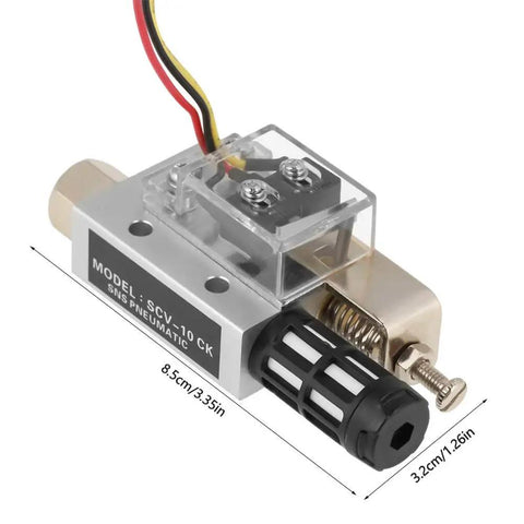 Venturi Vacuum Generator Ejector For Air Compressors, 12V Pneumatic Vacuum Source, Negative Pressure Generator With PR1/4 Inch Thread