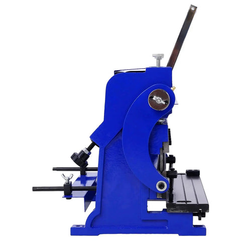 Side view of 3-In-1 12 Inch Sheet Metal Machine With Shear Press Brake And Slip Roll For Bending Cutting Rolling 20 Gauge Capacity