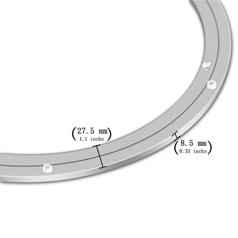 Dimensions of heavy duty aluminum lazy susan bearings swivel plate set for dining tables and workbenches smooth rolling turntable