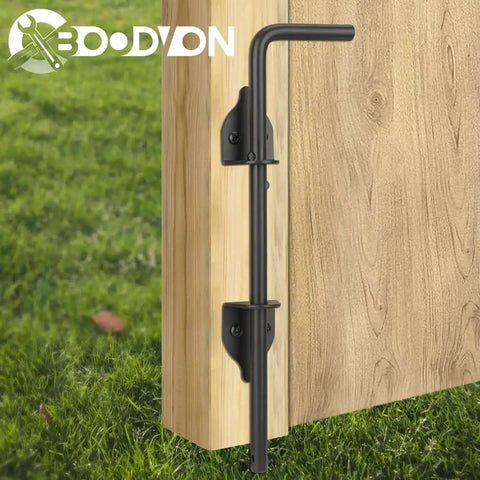 12 Inch Cane Bolt Gate Drop Rod Heavy Duty Gate Hardware For Wooden Fences And Metal Gates Ground Latch with Wrought Iron Look