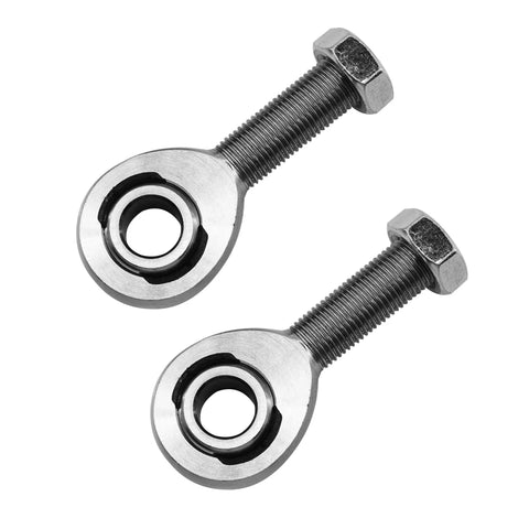 1/2-20 Heim Joint Rod End Kit with chromoly rod ends and 0.065 jam nuts, front view of heavy duty right and left hand thread components