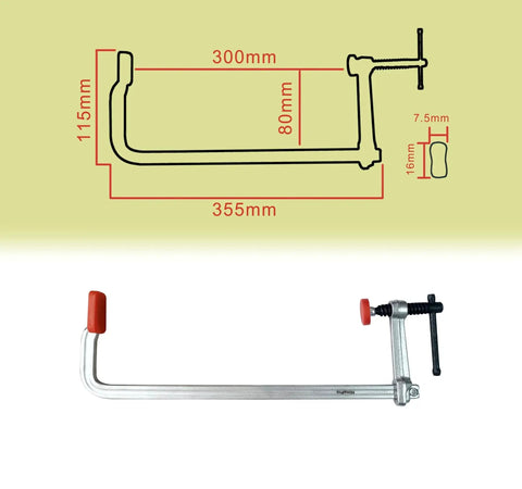 Heavy Duty 12 Inch Bar Clamp Set Four Pack Drop Forged Steel F Clamps With 600 Lb Load Capacity And 3-5/32 Inch Throat