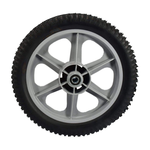 Industry Standard 12 Inch Replacement Plastic Spoked Wheel with Lug Tread, 11.75 Inch Actual Diameter