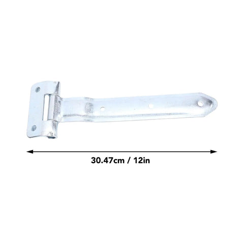 12 Inch Trailer Door Strap Hinge With Offset Bent Design displayed with measurement showing 30.47cm length