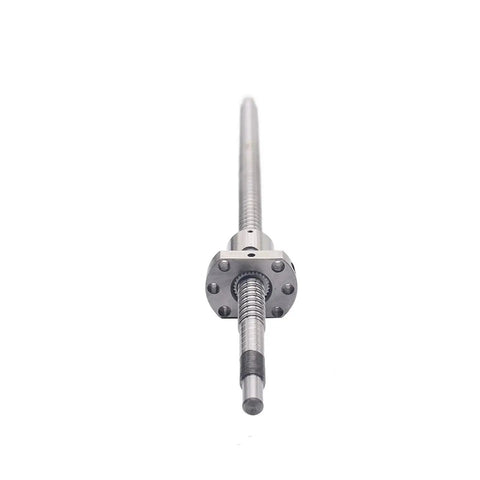 Front view of 12mm Ball Screw SFU1204 500mm End Processing With Nut for CNC machines and DIY projects, showing precision 4mm lead and nut