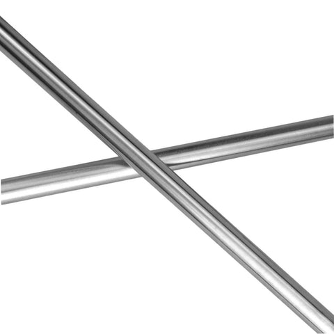 2Pcs 12mm x 550mm Linear Rail Rod Shafts, case hardened chrome plated C45 carbon steel linear motion guides, close-up view