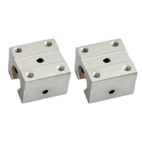 12mm Linear Bearing Block Set For SBR12 Rail, Pro Grade 2 Pack Open Slide Blocks For CNC Routers, front view