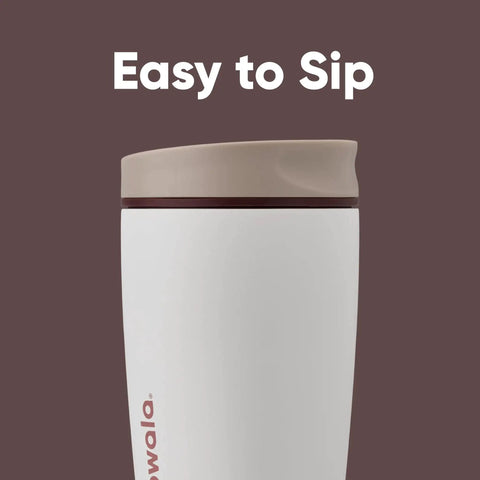 Keep coffee hot or iced on the go with this 12 oz insulated stainless steel tumbler featuring a leak-proof SmoothSip slider lid.