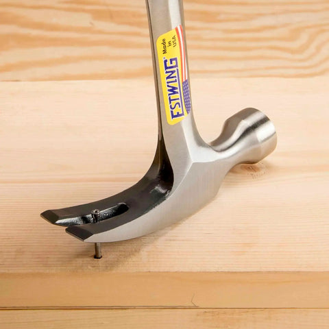 12 Oz Straight Rip Claw Hammer With Smooth Face And Genuine Leather Grip For Framing Carpentry Demolition And Woodworking Made In USA From Forged Steel Pro Grade Hand Tool For Precision Strikes And Durable Performance