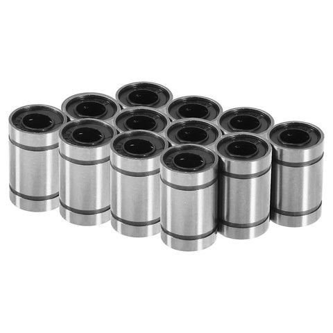 12PCS LM6UU Linear Bearings, 6mm Bore Dia Linear Motion Bushing with Double Side Rubber Seal Great for CNC Machine 3D Printer