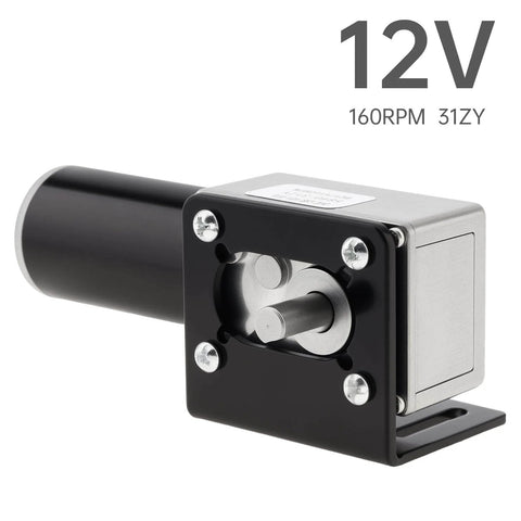 ✝️ Worm Gear Reducer 8 mm Shaft Size 1-Pack 12V Worm Gear Motor with strong housing and 160RPM.