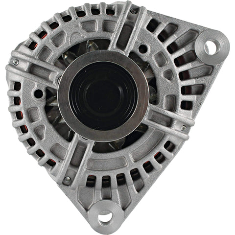 Front view of 12V 180A Clockwise Alternator Replacement For Dodge Ram 2500 2007 2008 2009 2010 And Ram 3500 2007 2008 2009 2010 External Regulator Clutch Pulley 2.469 Inch OD Replaces 334-2751 ABO0396 ABO0396-180 0124525129