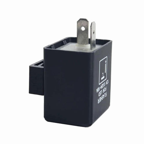 12V 2-Pin CF-12 LED Flasher Relay for Turn Signals, Hyper Flash Fix for Motorcycles and Scooters, Eliminate Load Resistors