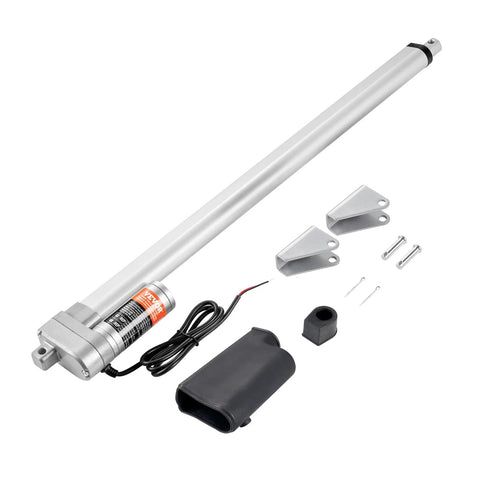 VEVOR 12V 20-inch IP65 waterproof linear actuator with mounting brackets and hardware for outdoor use