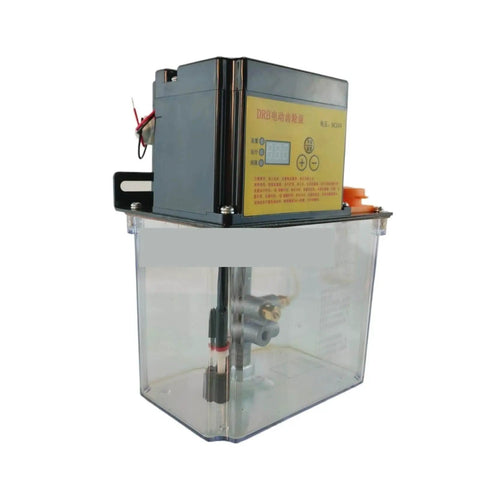 Front view of 12V 2L Lubrication Oil Pump with Display, Automatic CNC Central Grease Lubrication System for Industrial Machines