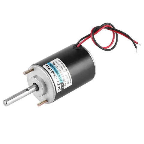30W CW/CCW Permanent Magnet DC Motor Reversible Electric Gear Motor for DIY Generator XD-3420 (12V 3000RPM), front view
