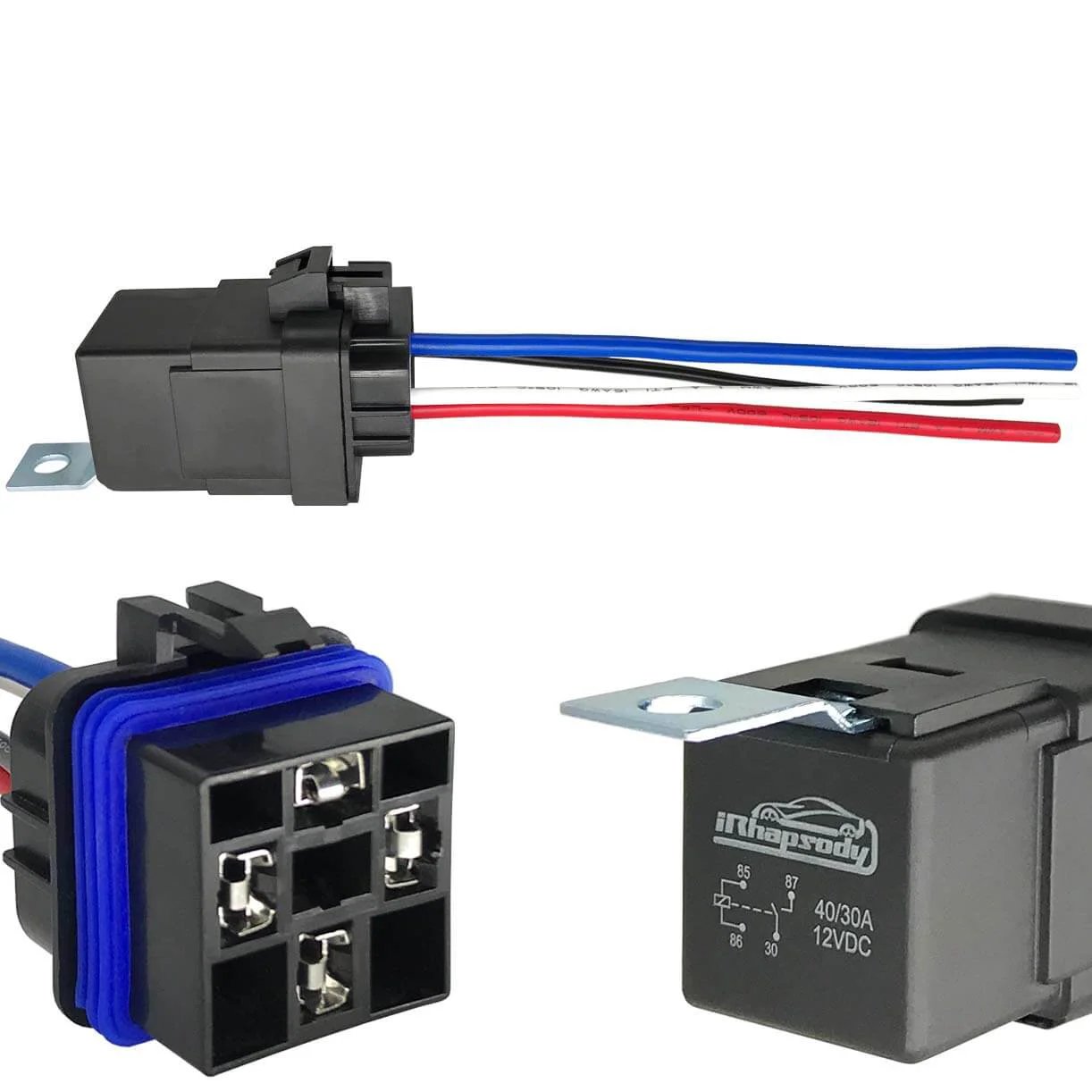 4-Pin 12V DC Automotive Relay With Heavy-Duty Wires 🍁 ...