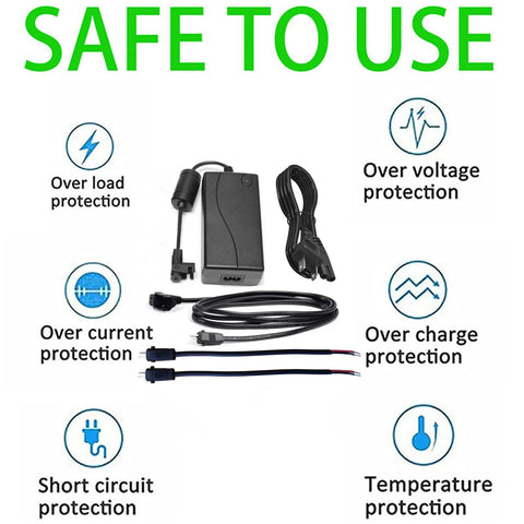 12V 5A power supply adapter with AC cord and 6.5ft extension cable for WindyNation linear actuator; overload protection.