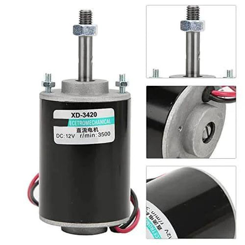 30W CW/CCW High Speed Permanent Micro DC Magnet Motor Low Noise Permanent Magnet DC Motor for DIY Generator(12V 3500rpm)