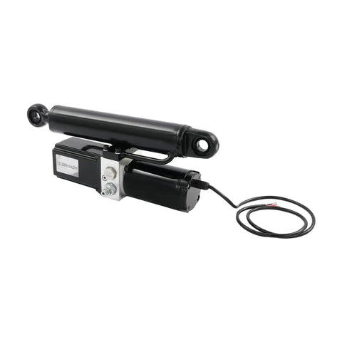 12V 8 Inch Heavy Duty Hydraulic Linear Actuator With 4409 Lbs Thrust for dump trailers and lift tables, side view