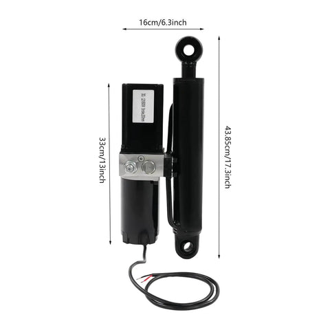 12V 8 Inch Heavy Duty Hydraulic Linear Actuator With 4409 Lbs Thrust For Dump Trailers Lift Tables Solar Tracking Systems