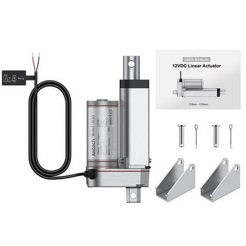 12V Linear Actuator 160LBS Lift, 2 Inch Stroke, IP65 Waterproof with accessories and manual