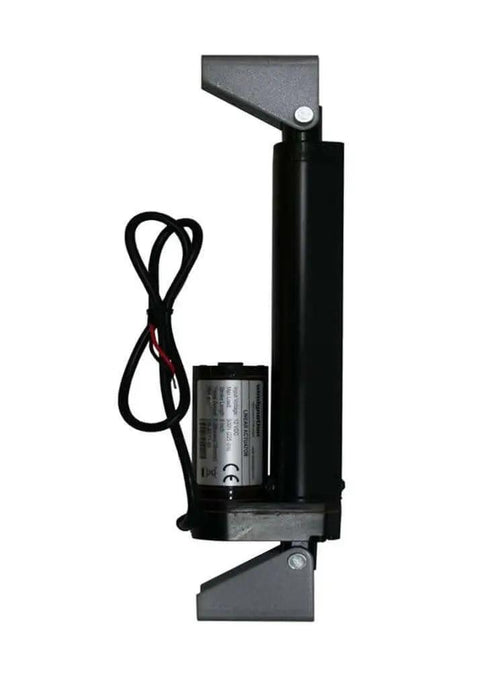 Side view of 12 Volt Linear Actuator Kit 225 Lbs with Wireless Remote Control DPDT Switch and Mounting Brackets.
