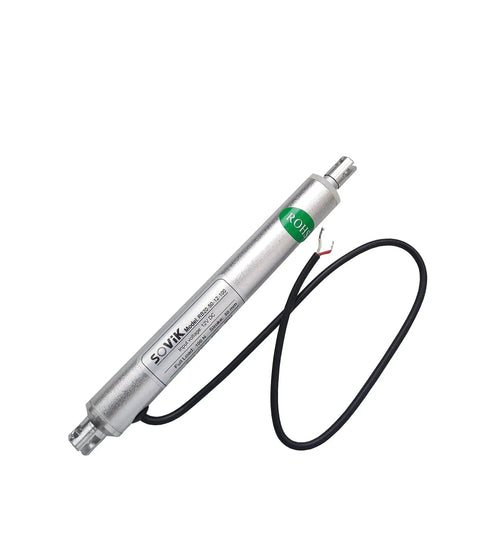 12V Micro Linear Actuator With 2 Inch Stroke, 44 Lb Maximum Lift, 0.8 Inch Round Tube Diameter, Built In Internal Limit Switch
