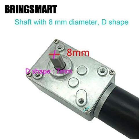 12V DC Worm Gear Motor 5rpm Self Locking Geared Motor With 8mm Output Shaft Delivers 35kgcm Torque for Precise DIY Projects
