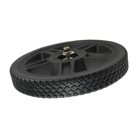 12 x 1.75 Inch Pressure Washer Cart Wheel with 1/2 Hub, Rubber Replacement Wheel Compatible with Ryobi Homelite BlackMax Models, Replaces 308451053 and 308451067, side view