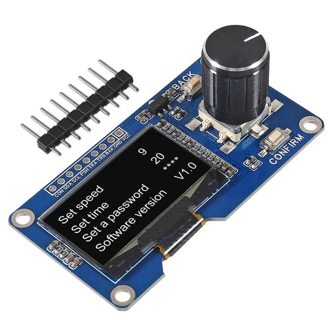 1.3 Inch OLED Display Module with EC11 Rotary Encoder Button, I2C Interface, SH1106 Driver, white screen, for Arduino projects
