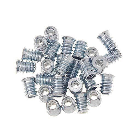1/4-20 Threaded Insert for Wood Hex Drive Threaded Wood Inserts 1/4 Wood Nuts 40 Pieces