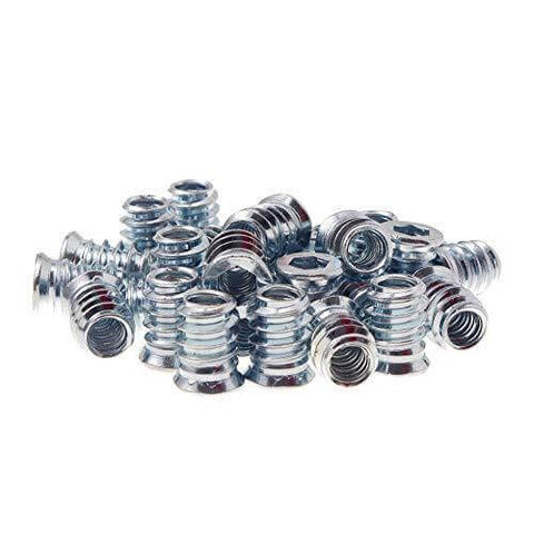 1/4-20 Threaded Insert for Wood Hex Drive Threaded Wood Inserts 1/4 Wood Nuts 40 Pieces