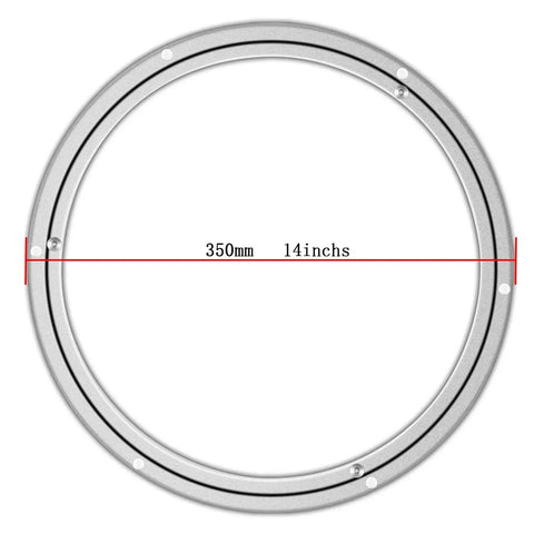 14-inch heavy duty aluminum lazy Susan hardware with polished ball bearings rotary turntable swivel plate for dining table and workbench.
