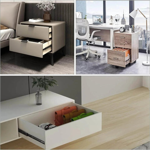 14 inch Drawer Slides 4 Pairs (8pcs) Full Extension Ball Bearing Drawer Slide in modern furniture settings