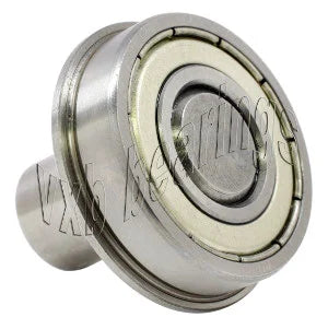 1/4 Inch Flanged Ball Bearing with 1/8 diameter integrated 3/8 Axle - VXB Ball Bearings