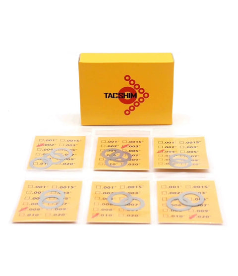 14 Pack Half Inch 28 TPI Barrel Shim Kit for .223 and 5.56 Muzzle Brakes, Precision Stainless Steel 304 Alignment Set packaging