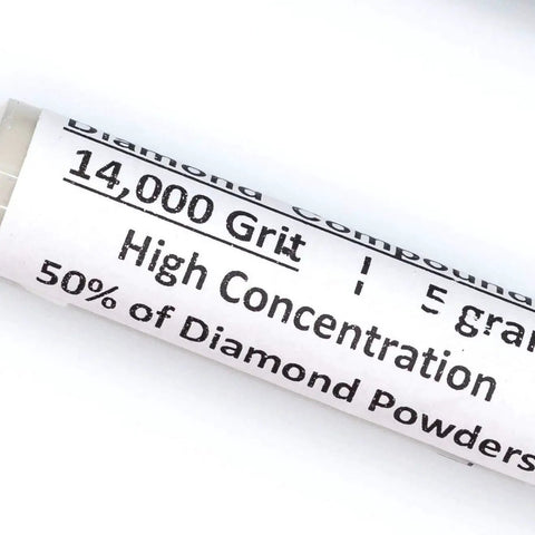 USA Made Oil Based Diamond Polishing Compound Paste 14000 Grit 0-1 Microns High Concentration Diamond Powder label