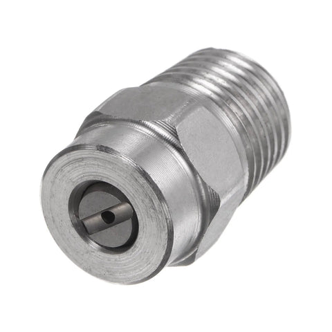 Pressure washer spray tip, stainless steel, 1/4 in NPT male, 15-degree angle